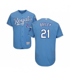 Mens Kansas City Royals 21 Homer Bailey Light Blue Alternate Flex Base Authentic Collection Baseball Jersey