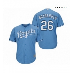 Mens Kansas City Royals 26 Brad Boxberger Replica Light Blue Alternate 1 Cool Base Baseball Jersey 
