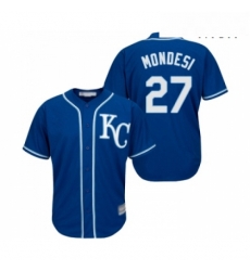Mens Kansas City Royals 27 Raul Mondesi Replica Blue Alternate 2 Cool Base Baseball Jersey 