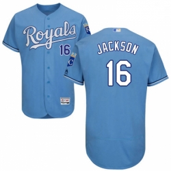 Mens Majestic Kansas City Royals 16 Bo Jackson Light Blue Alternate Flex Base Authentic Collection MLB Jersey