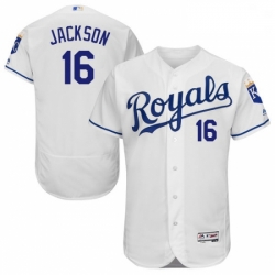 Mens Majestic Kansas City Royals 16 Bo Jackson White Flexbase Authentic Collection MLB Jersey
