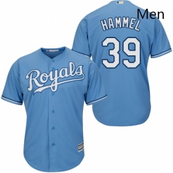 Mens Majestic Kansas City Royals 39 Jason Hammel Replica Light Blue Alternate 1 Cool Base MLB Jersey