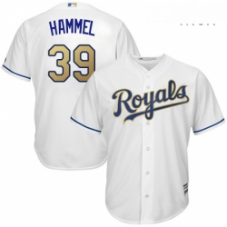 Mens Majestic Kansas City Royals 39 Jason Hammel Replica White Home Cool Base MLB Jersey