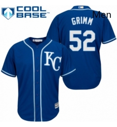 Mens Majestic Kansas City Royals 52 Justin Grimm Replica Blue Alternate 2 Cool Base MLB Jersey 