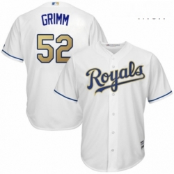Mens Majestic Kansas City Royals 52 Justin Grimm Replica White Home Cool Base MLB Jersey 