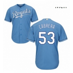 Mens Majestic Kansas City Royals 53 Melky Cabrera Replica Light Blue Alternate 1 Cool Base MLB Jersey 