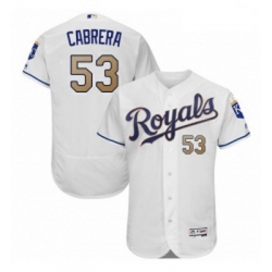 Mens Majestic Kansas City Royals 53 Melky Cabrera White Flexbase Authentic Collection MLB Jersey
