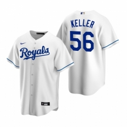 Mens Nike Kansas City Royals 56 Brad Keller White Home Stitched Baseball Jersey