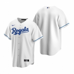 Mens Nike Kansas City Royals Blank White Home Stitched Baseball Jersey