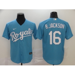 Royals 16 Bo Jackson Blue 2020 Nike Cool Base Jersey