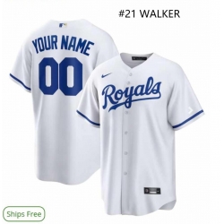 Toddler Royal Walker #21 White Stitched Cool Base MLB Jersey