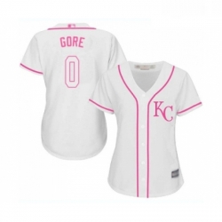 Womens Kansas City Royals 0 Terrance Gore Replica White Fashion Cool Base Baseball Jersey 