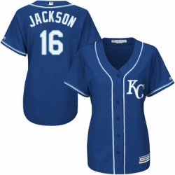Womens Majestic Kansas City Royals 16 Bo Jackson Authentic Blue Alternate 2 Cool Base MLB Jersey
