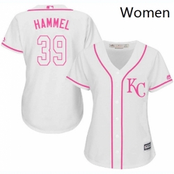 Womens Majestic Kansas City Royals 39 Jason Hammel Authentic White Fashion Cool Base MLB Jersey