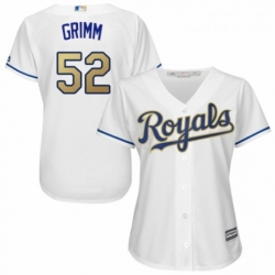 Womens Majestic Kansas City Royals 52 Justin Grimm Authentic White Home Cool Base MLB Jersey 