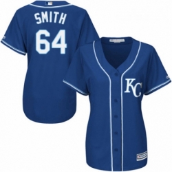 Womens Majestic Kansas City Royals 64 Burch Smith Authentic Blue Alternate 2 Cool Base MLB Jersey 