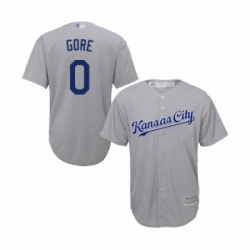 Youth Kansas City Royals 0 Terrance Gore Replica Grey Road Cool Base Baseball Jersey 