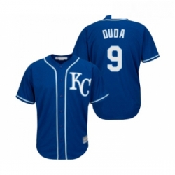 Youth Kansas City Royals 9 Lucas Duda Replica Blue Alternate 2 Cool Base Baseball Jersey 
