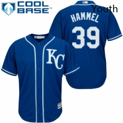 Youth Majestic Kansas City Royals 39 Jason Hammel Authentic Blue Alternate 2 Cool Base MLB Jersey