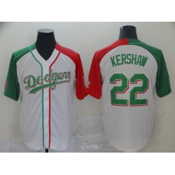 Dodgers 22 Clayton Kershaw White Mexican Heritage Culture Night Jersey Mexico