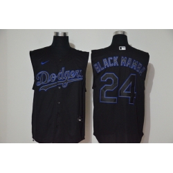 Dodgers 24 Black Mamba Black Nike Cool Base Sleeveless Jersey