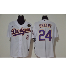 Dodgers 24 Kobe Bryant White 2020 Nike KB Cool Base Jerseys