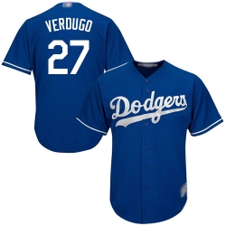 Dodgers 27 Alex Verdugo Blue New Cool Base Stitched Baseball Jersey