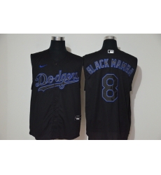 Dodgers 8 Black Mamba Black Nike Cool Base Sleeveless Jersey