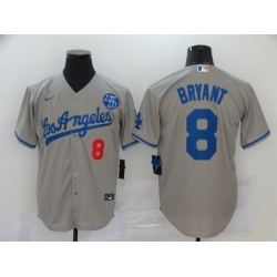 Dodgers 8 Kobe Bryant Gray 2020 Nike KB Cool Base Jersey