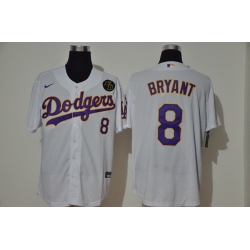 Dodgers 8 Kobe Bryant White 2020 Nike KB Cool Base Jersey