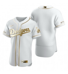 Los Angeles Dodgers Blank White Nike Mens Authentic Golden Edition MLB Jersey