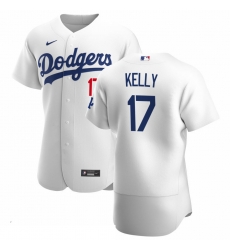 Men Los Angeles Dodgers 17 Joe Kelly Men Nike White Home 2020 Flex Base Player MLB Jersey