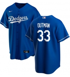 Men Los Angeles Dodgers 33 James Outman Blue Cool Base Stitched Baseball Jersey