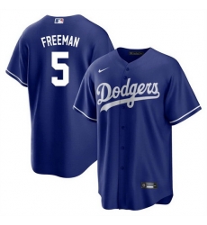 Men Los Angeles Dodgers 5 Freddie Freeman Royal Cool Base Stitched Baseball jersey