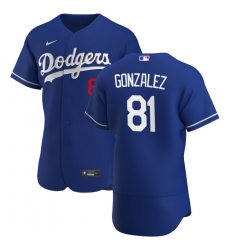 Men Los Angeles Dodgers 81 Victor Gonzalez Men Nike Royal Alternate 2020 Flex Base Player MLB Jersey