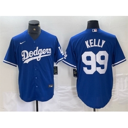 Men Los Angeles Dodgers 99 Joe Kelly Blue Cool Base Stitched Baseball Jersey