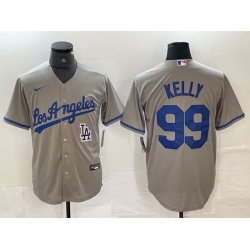 Men Los Angeles Dodgers 99 Joe Kelly Grey Stitched Jersey