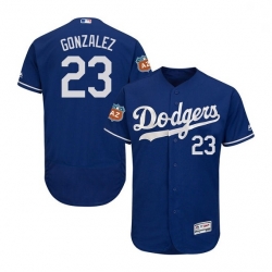 Men Los Angeles Dodgers Adrian Gonzalez Blue Authentic Home Flex Base MLB Jersey