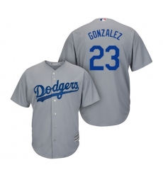 Men Los Angeles Dodgers Adrian Gonzalez Grey Authentic Home Cool Base MLB Jersey