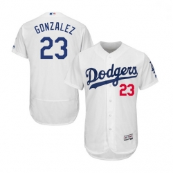 Men Los Angeles Dodgers Adrian Gonzalez White Authentic Home Flex Base MLB Jersey