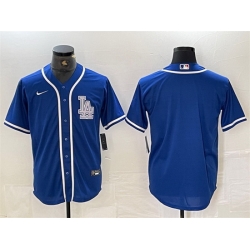 Men Los Angeles Dodgers Blank Blue Cool Base Stitched Baseball Jersey