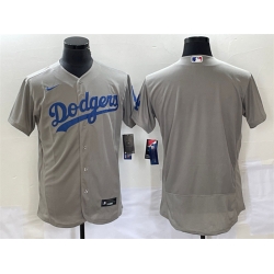Men Los Angeles Dodgers Blank Grey Flex Base Stitched Baseball Jersey