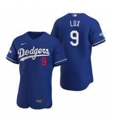 Men Los Angeles Dodgers Gavin Lux Royal 2020 World Series Champions Flex Base Jersey