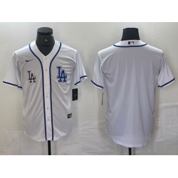 Men Los Angeles Dodgers Gig logo White Cool Base Stitched Baseball Jersey 3