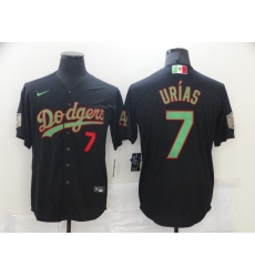 Men Los Angeles Dodgers Mexican Julio Urias 7 Black Jersey