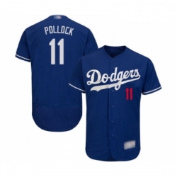 Mens Los Angeles Dodgers 11 A J Pollock Royal Blue Alternate Flex Base Authentic Collection Baseball Jersey