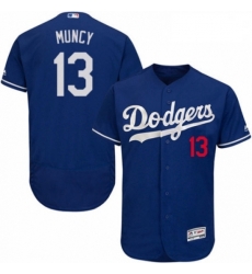 Mens Majestic Los Angeles Dodgers 13 Max Muncy Royal Blue Alternate Flex Base Authentic Collection MLB Jersey