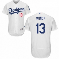 Mens Majestic Los Angeles Dodgers 13 Max Muncy White Home Flex Base Authentic Collection MLB Jersey