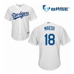 Mens Majestic Los Angeles Dodgers 18 Kenta Maeda Replica White Home Cool Base MLB Jersey