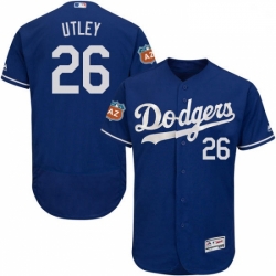 Mens Majestic Los Angeles Dodgers 26 Chase Utley Royal Blue Flexbase Authentic Collection MLB Jersey